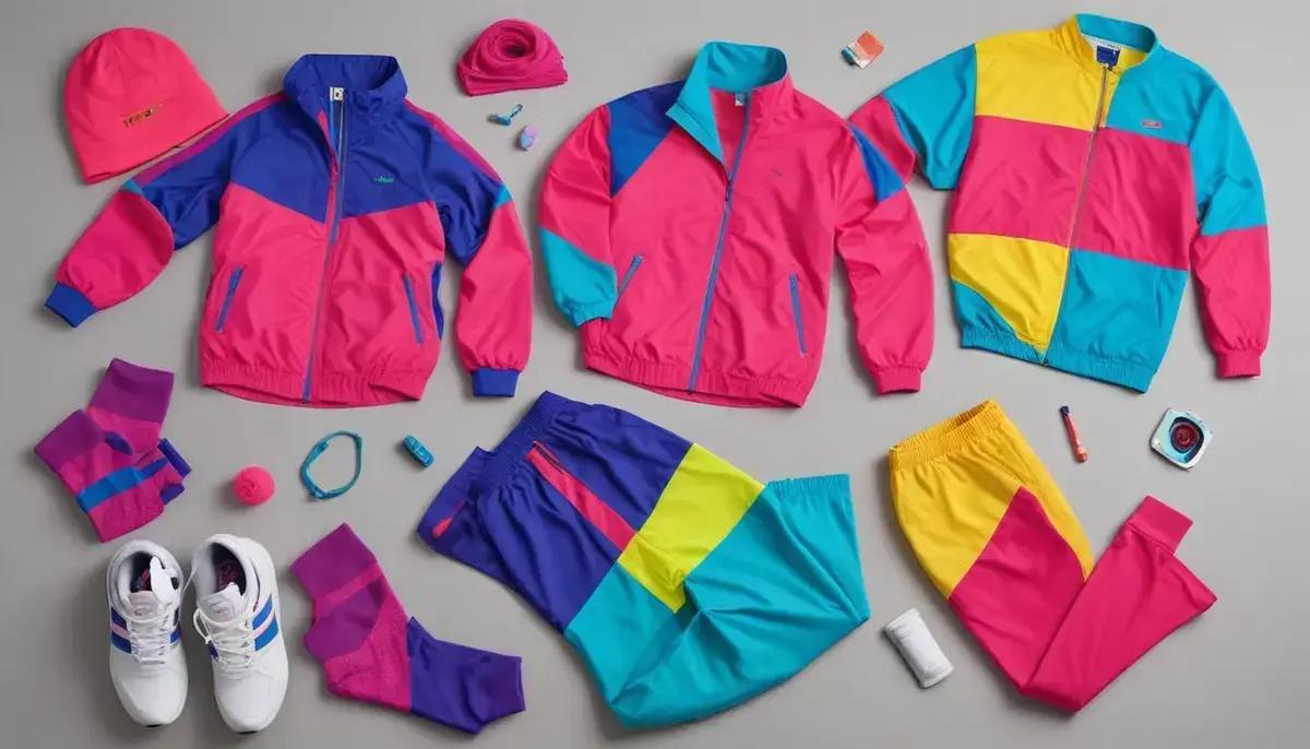Color schemes that define authentic 80s athletic wear Color schemes that define authentic 80s athletic wear
