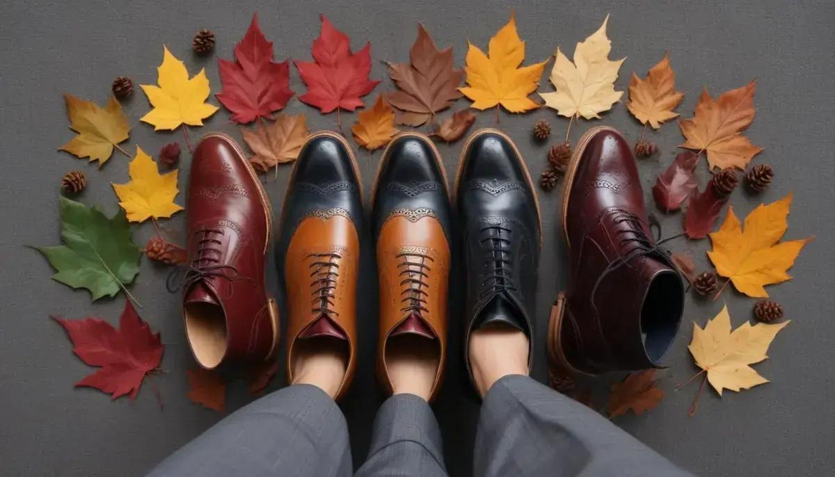 Seasonal shoe choices for gray suit styling Seasonal shoe choices for gray suit styling